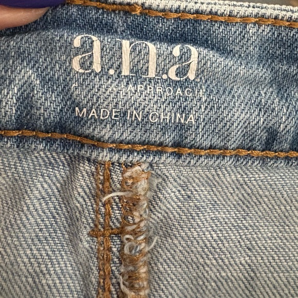 A.N.A Embroidered Denim Jean Skirt Size 14 - Picture 3 of 9